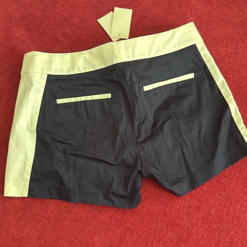 Navy and White Colorblock Shorts - Picture 4 of 5